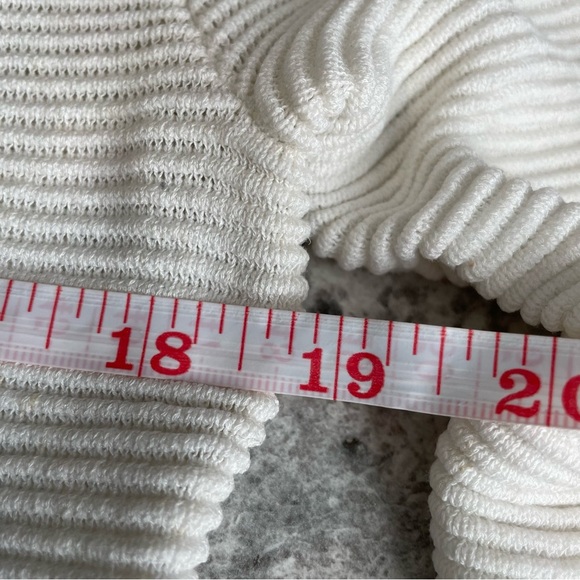 Aritzia’s Wilfred Blanchard Ivory Knit 3/4 Length Sleeve Shirt Women’s XXS - Picture 5 of 6